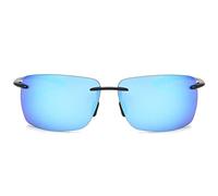 MIRYEA Gafas de sol deportivas polarizadas para hombres y mujeres, conducción, ciclismo, correr, pescar, golf, 100% protección UV, sin montura, unisex, gafas retro, antirreflejos, lentes de espejo