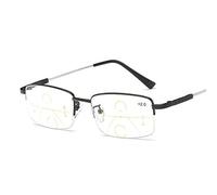 MIRYEA Multifocal Progresivo Gafas de Lectura Hombres Mujeres Computer Filtro de luz Azul de enfoque múltiple Presbicia Inteligente Anteojos Retro de Ligero Marco sin línea Lectores Antirreflejos