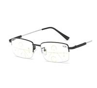 MIRYEA Multifocal Progresivo Gafas de Lectura Hombres Mujeres Computer Filtro de luz Azul de enfoque múltiple Presbicia Inteligente Anteojos Retro de Ligero Marco sin línea Lectores Antirreflejos