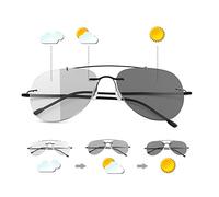 MIRYEA Sin Montura Fotocromáticas Gafas De Lectura Progresivo Multifocales Ordenador Presbicia Progresivas De Enfoque Múltiple Inteligente Bloqueo De luz azul Ovaladas Lectores para Hombres Mujeres