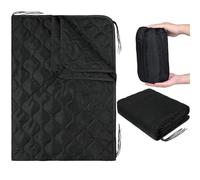 Mirzoyan Woobie - Manta impermeable con forro de poncho con aislamiento térmico, manta de camping con bolsa de transporte de compresión para senderismo, supervivencia al aire libre, color negro
