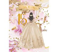 Mis 15 Años, libro de quinceañera color oro y rosado: Quinceañera