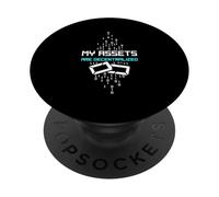 Mis Activos Son descentralizados Funny Crypto Blockchain Investor PopSockets PopGrip Adhesivo