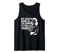 Mis activos traen todos los formularios al patio Fun CPA Contabilidad Camiseta sin Mangas
