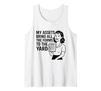 Mis activos traen todos los formularios al patio Fun CPA Contabilidad Camiseta sin Mangas