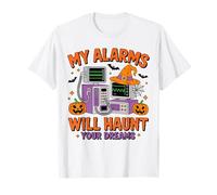 Mis alarmas perseguirán Tus sueños, Divertida Enfermera de Halloween Camiseta