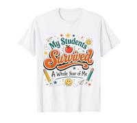 Mis Alumnos sobrevivieron un año Entero Conmigo Cita Divertida de un Profesor Camiseta