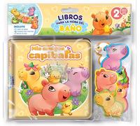 Mis Amigos Capibaras Libros para la Hora del Baño - Libros de actividades para niños, 6 figuras con ventosa, 1 bolsa de malla