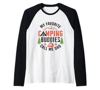 Mis amigos de campamento favoritos me llaman papá Camping Camper Camiseta Manga Raglan
