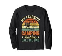 Mis amigos de campamento favoritos me llaman papá divertido Día del Padre Manga Larga