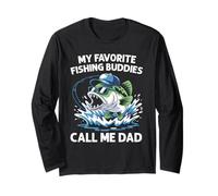 Mis amigos de pesca favoritos me llaman papá, pescador divertido Manga Larga