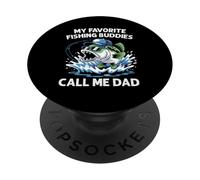 Mis amigos de pesca favoritos me llaman papá, pescador divertido PopSockets PopGrip Adhesivo