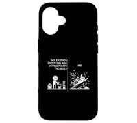 Mis amigos disfrutando de pasatiempos apropiados para la edad Comparar conmigo Carcasa para iPhone 16