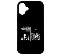 Mis amigos disfrutando de pasatiempos apropiados para la edad Comparar conmigo Carcasa para iPhone 16 Plus