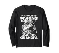 Mis Amigos Favoritos de Pesca me Llaman Abuelo Pescador Manga Larga