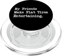 Mis amigos hacen neumáticos pinchados entretenidas citas divertidas de ciclismo PopSockets PopGrip para MagSafe