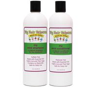 Mis ayudantes para el cabello anti-piojos champ y acondicionador para nios menta neem rosemary stre stiend nit trabajos sin 2-3 nios 16 onzas cada