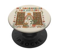 Mis bibliotecas están Llamando a Leer a los Amantes de los Libros PopSockets PopGrip Adhesivo