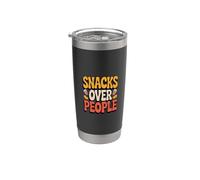Mis bocadillos sobre personas impulsadas por bocadillos Este es mi refrigerio Vaso térmico de acero inoxidable de doble pared