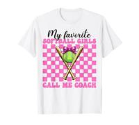 Mis chicas de softbol favoritas me llaman entrenadora de softball Pink Camiseta
