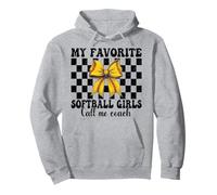 Mis chicas favoritas de softbol me llaman entrenador Entrenador de softbol Sudadera con Capucha