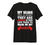 Mis Cicatrices cuentan una Historia Batalla Cicatrices Camiseta Premium