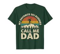 Mis compañeros de esquí Favoritos Me Llaman papá Esquiando Esquiador Día del Padre Camiseta