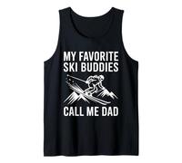 Mis compañeros de esquí Favoritos Me Llaman papá Esquiando Esquiador Día del Padre Camiseta sin Mangas