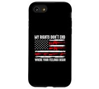 Mis Derechos no terminan Donde comienzan Tus Sentimientos, Pistola de Bandera de EE. UU. Carcasa para iPhone SE (2020) / 7/8