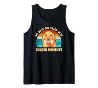 Mis días están llenos de momentos dorados, perro Golden Retriever Camiseta sin Mangas
