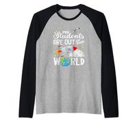 Mis Estudiantes están Fuera de Este Mundo Espacio para Profesores Camiseta Manga Raglan