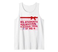 Mis Estudiantes sobrevivieron a Todo un año de mí Funny Teacher Camiseta sin Mangas