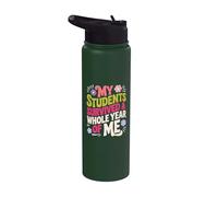 Mis estudiantes sobrevivieron a un año entero de mí profesor Stainless Steel Insulated Water Bottle