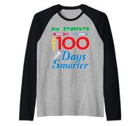 Mis Estudiantes Son 100 días más Inteligente Estudiante Vintage Teacher Camiseta Manga Raglan