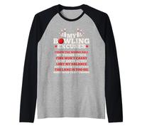 Mis Excusas de Bolos Amor Bolos Jugar Bolos Camiseta Manga Raglan