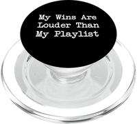 Mis ganancias son más fuertes que mi lista de reproducción Cita divertida de jugador PopSockets PopGrip para MagSafe