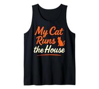 Mis Gatos dirigen la casa Amante Divertido de los Gatos Camiseta sin Mangas