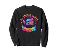 Mis Habilidades sociales Son Rusty Skull Rainbow Sudadera