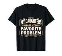 Mis Hijas Son mi Problema Favorito, Divertido Día del Padre, papá Camiseta gráfica económica