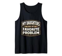 Mis Hijas Son mi Problema Favorito, Divertido Día del Padre, papá Camiseta sin Mangas