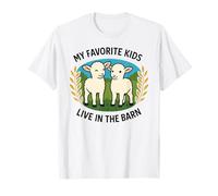 Mis hijos favoritos viven en el granero Lindo Cordero Divertido Humor de granja Camiseta