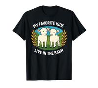Mis hijos favoritos viven en el granero Lindo Cordero Divertido Humor de granja Camiseta