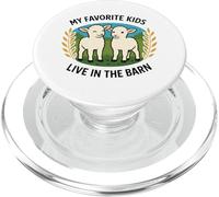 Mis hijos favoritos viven en el granero Lindo Cordero Divertido Humor de granja PopSockets PopGrip para MagSafe