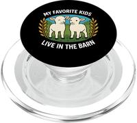 Mis hijos favoritos viven en el granero Lindo Cordero Divertido Humor de granja PopSockets PopGrip para MagSafe