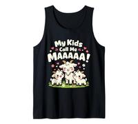 Mis Hijos me Llaman mah, Divertido mamá Granja Diciendo Broma Amante de la Cabra Camiseta sin Mangas