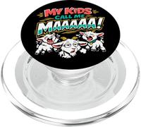 Mis Hijos me Llaman mah, Divertido mamá Granja Diciendo Broma Amante de la Cabra PopSockets PopGrip para MagSafe