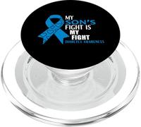 Mis hijos pelea es mi lucha Diabetes Tipo 1 PopSockets PopGrip para MagSafe