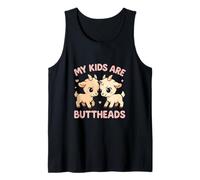 Mis Hijos Son Buttheads Divertido Cabra Amante Cabra Mamá Granjero Camiseta sin Mangas