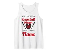 Mis Jugadores de béisbol Favoritos me Llaman Nana Camiseta sin Mangas