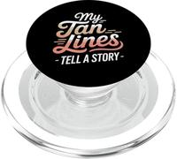 Mis líneas de bronceado cuentan una historia Quemadura solar PopSockets PopGrip para MagSafe